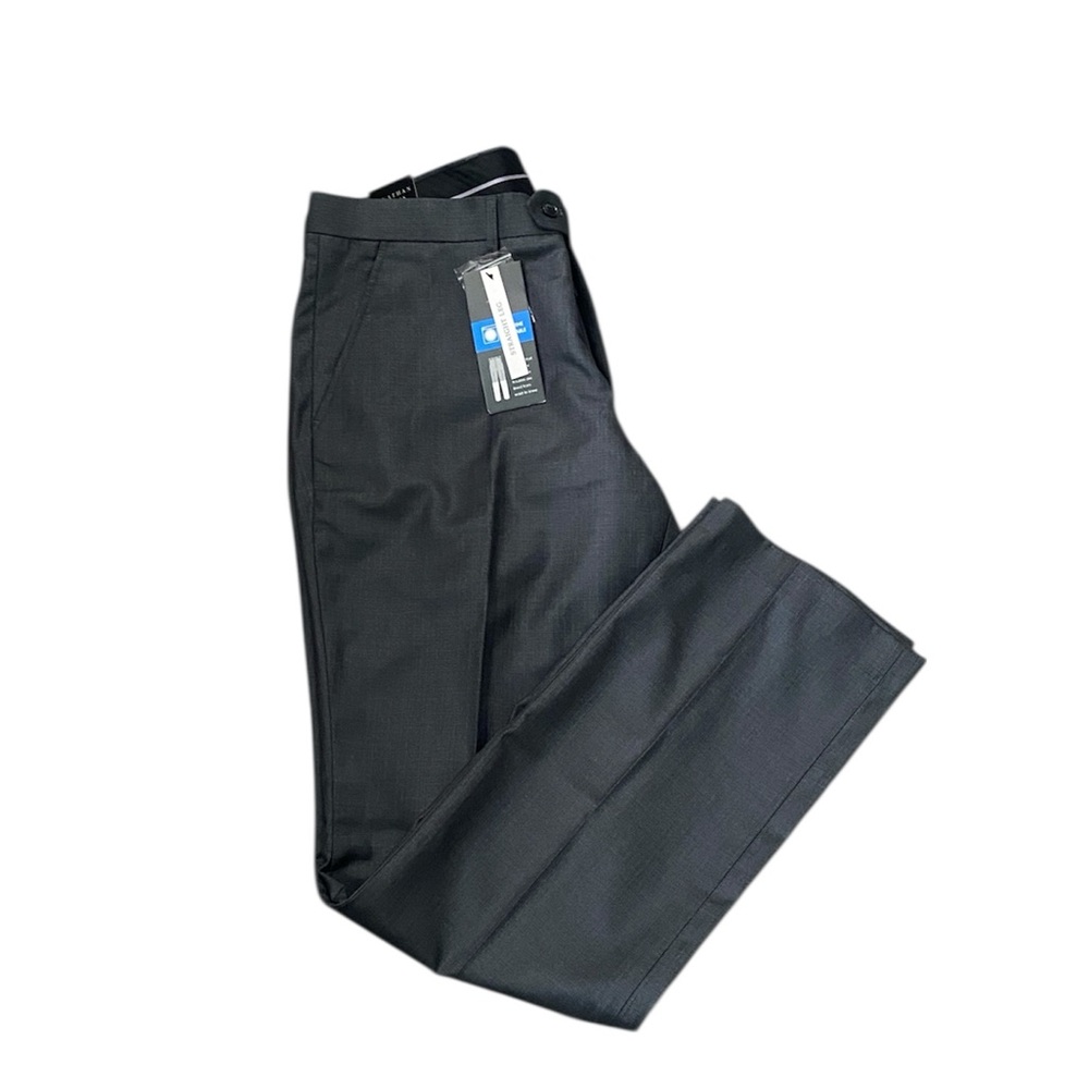 Jonathan Adams Men's Gray Dress Pants Straight Fit